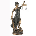 Statue en bronze de statue de Lady Justice en métal